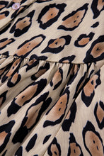 Cargar imagen en el visor de la galería, Light French Beige Oversized Leopard Print Balloon Sleeve Casual Shirt
