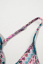 Cargar imagen en el visor de la galería, Pink Bohemian Floral Patchwork Print Long Sundress