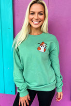 Load image into Gallery viewer, Aruba Blue Cute Halloween Ghost Embroidered Casual Sweatshirt