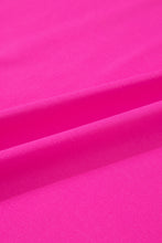 Cargar imagen en el visor de la galería, Rose Red Contrast Trim Cap Sleeve Tee Shorts Set