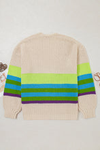 Cargar imagen en el visor de la galería, Parchment Color Block Crochet Open Front Plus Size Cardigan