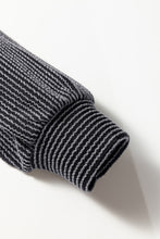 Load image into Gallery viewer, Black Halloween Rhinestone Pumpkin Face Contrast Ribbed Long Sleeve Patchwork Top