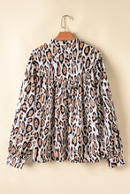 Load image into Gallery viewer, Jet Stream Oversized Leopard Print Balloon Sleeve Casual Shirt