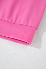 Load image into Gallery viewer, Bright Pink Solid Seamed Zipper Jacket and Drawstring Waist Pants Set