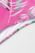 Load image into Gallery viewer, Rose Tropical Print Textured Bikini Bottoms