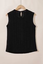 Load image into Gallery viewer, Black Guipure Lace Crochet Keyhole Back Tank Top