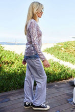 Load image into Gallery viewer, Davi & Dani Sequin Mock Neck Long Sleeve Mesh Top