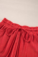 Cargar imagen en el visor de la galería, Racing Red Corded MERRY Graphic Long Sleeve Top and Shorts Set