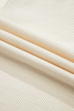 Load image into Gallery viewer, Apricot Plus Size Floral Patchwork Ribbed Puff Sleeve Top