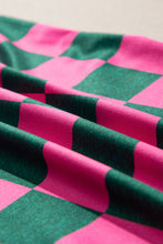 Cargar imagen en el visor de la galería, Rose Checkered Print Side Slit High Waist Midi Skirt