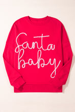 Load image into Gallery viewer, Fiery Red Christmas Santa Baby Tinsel Graphic Sweatshirt
