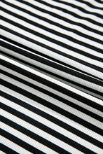Cargar imagen en el visor de la galería, Black Stripe Colorblock Edge Round Neck Tank Top