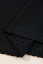 Load image into Gallery viewer, Black Lace Long Sleeve Insert Drop Shoulder Tee