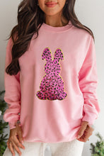 Load image into Gallery viewer, Pink Cheetah Easter Rabbit Graphic Sweatshirt