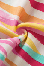 Load image into Gallery viewer, White Abstract Print Short Sleeve Notched Neck Plus Size Top