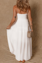 Load image into Gallery viewer, White Spaghetti Straps High Waist Elegant Long Dress