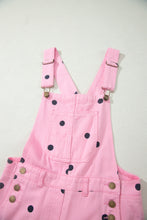 Cargar imagen en el visor de la galería, Phalaenopsis Polka Dot Print Bib Pocket Denim Barrel Overalls Jumpsuit