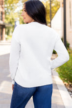 Load image into Gallery viewer, White Thankful Ivory Embroidered Sweater
