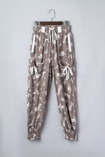 Load image into Gallery viewer, Khaki Western Cactus Cowgirl Hat Boot Printed Vintage Drawstring Jogger Pants