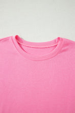 Cargar imagen en el visor de la galería, Sachet Pink Solid Cover Oversize Tee Pocketed Casual Pants 2pcs Outfit