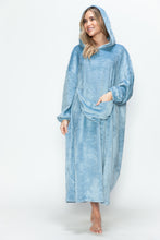 Load image into Gallery viewer, Double Take Full Size Pocketed Hooded Midi Lounge Dress