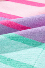 Load image into Gallery viewer, Multicolour Gradient Striped Ribbed Edge Loose Sweater