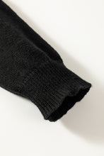 Load image into Gallery viewer, Black Holly Jolly Round Neck Casual Sweater