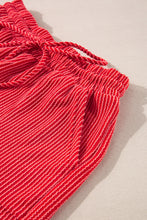 Cargar imagen en el visor de la galería, Racing Red Corded MERRY Graphic Long Sleeve Top and Shorts Set