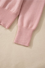 Load image into Gallery viewer, Sepia Rose Textured Knit Pearl Beaded Button Up Cardigan