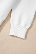 Load image into Gallery viewer, White Thankful Ivory Embroidered Sweater