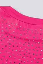 Cargar imagen en el visor de la galería, Rose Rhinestone Allover Round Neck Short Sleeve Bodysuit