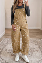 Cargar imagen en el visor de la galería, Phalaenopsis Polka Dot Print Bib Pocket Denim Barrel Overalls Jumpsuit