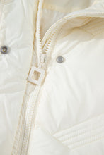 Load image into Gallery viewer, White Quilted High Neck Zip Up Jacket Vest
