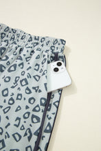 Load image into Gallery viewer, Gray Leopard High Waist Side Bow Straight Leg