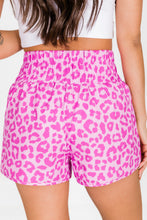 Load image into Gallery viewer, Pink Leopard High Waisted Athletic Shorts