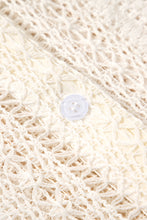 Load image into Gallery viewer, Beige Lace Crochet Collared Tunic Oversized Shirt