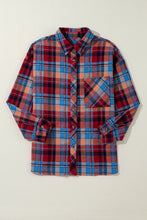 Cargar imagen en el visor de la galería, Red Plaid Print Loose Vintage Shirt