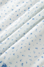 Cargar imagen en el visor de la galería, Sky Blue High Waist Tiny Floral Print Boho Maxi Skirt
