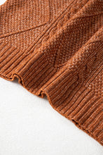 Load image into Gallery viewer, Coffee Cable Knit Drop Shoulder Loose Fit Sweater Dress