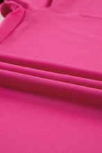 Load image into Gallery viewer, Rose Red Black Pocketed Adjustable Spaghetti Strap Straight Leg Jumpsuit