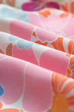 Load image into Gallery viewer, Pink Floral Puff Sleeve Square Neck Babydoll Blouse