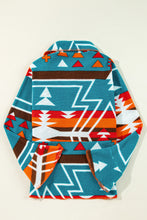 Load image into Gallery viewer, Sky Blue Aztec Printed Lapel Bell Sleeve Jacket