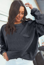 Load image into Gallery viewer, Orange JOLENE Ribbed Corded Oversized Sweatshirt