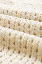 Cargar imagen en el visor de la galería, Apricot Pointelle Knit Colorblock Baggy Sweater