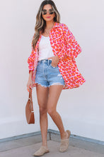Cargar imagen en el visor de la galería, Rose Leopard Printed Button Up Loose Shirt