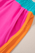 Cargar imagen en el visor de la galería, Rose Red Contrast Trim Cap Sleeve Tee Shorts Set