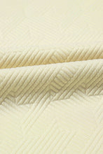 Load image into Gallery viewer, Beige Textured Puff Sleeve Top and Pants Set