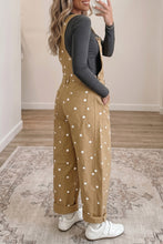 Cargar imagen en el visor de la galería, Phalaenopsis Polka Dot Print Bib Pocket Denim Barrel Overalls Jumpsuit