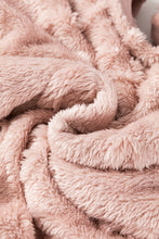 Cargar imagen en el visor de la galería, Light Pink Textured Leopard Fleece Loose Two Piece Lounge Set