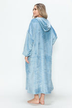 Load image into Gallery viewer, Double Take Full Size Pocketed Hooded Midi Lounge Dress